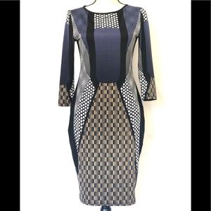 TOPSHOP geometric Pattern Dress Sz 10